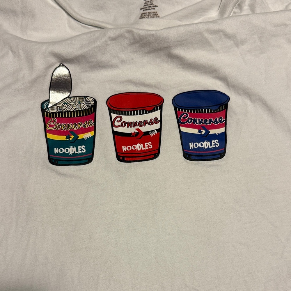 Converse Kids White Tee with Colorful Cup Print